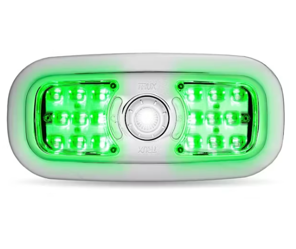 Chrome Peterbilt 300 Series 7-Color LED Interior Projector Map and Reading Auxiliary Light - The New Vernon Truck Wash