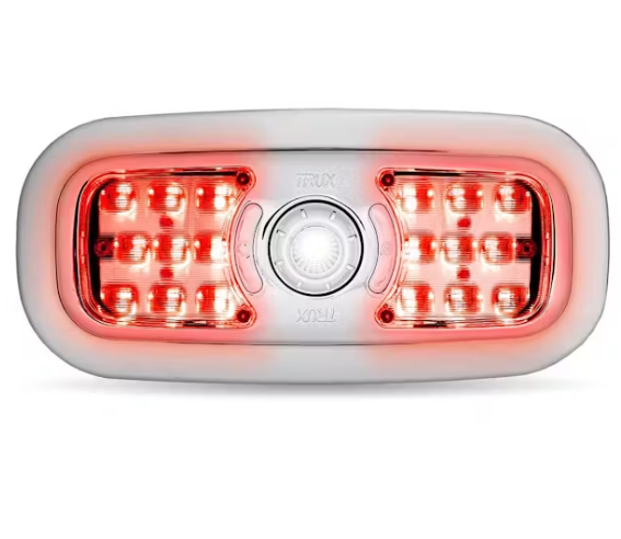 Chrome Peterbilt 300 Series 7-Color LED Interior Projector Map and Reading Auxiliary Light - The New Vernon Truck Wash