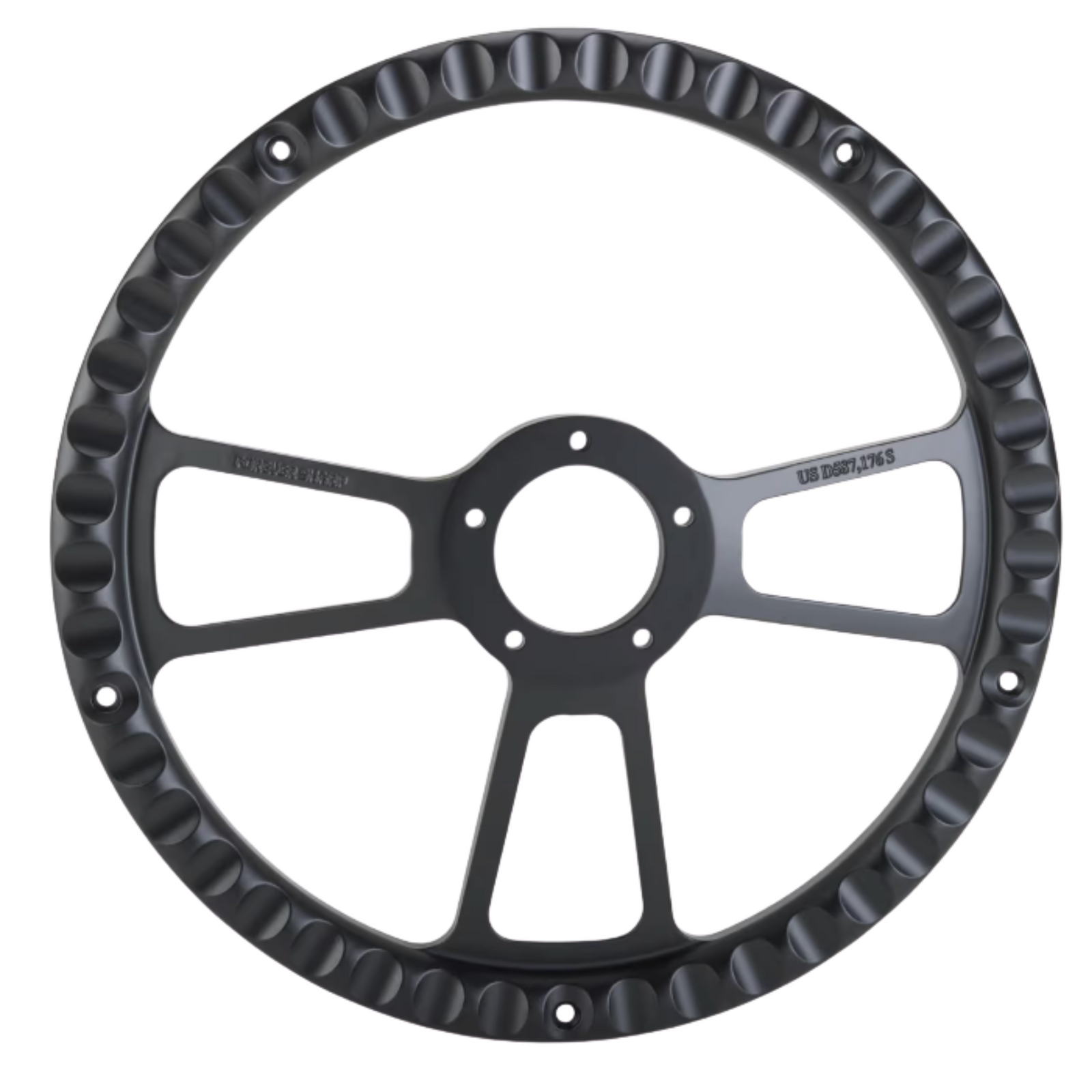 18" Muscle Steering Wheel | Matte Black | Half Wrap Required, Sold Separately | Forever Sharp