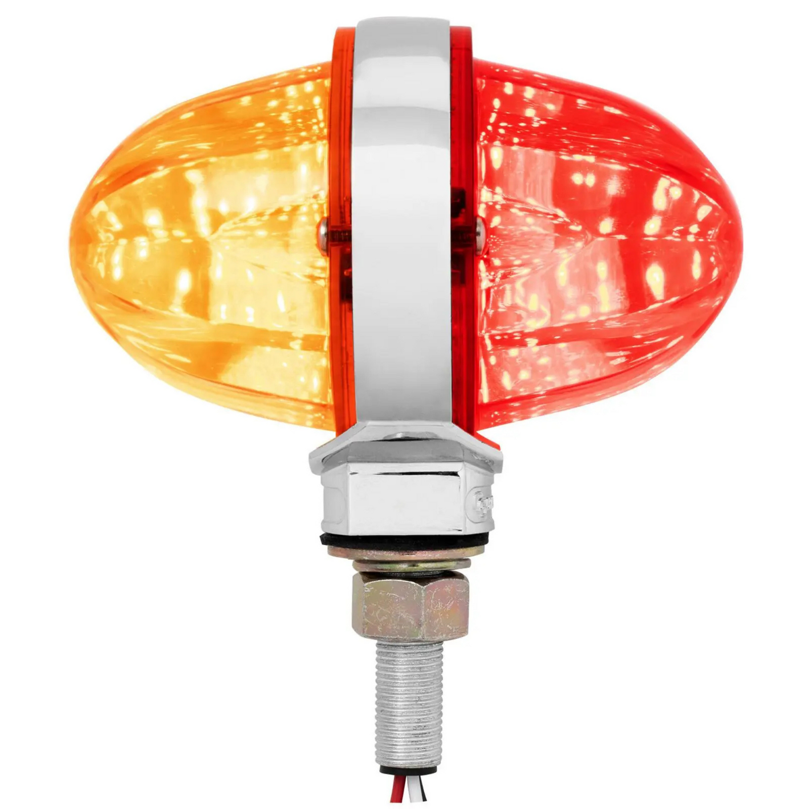 Double Face Watermelon Pedestal Light | 3" | Amber/Red | Grand General