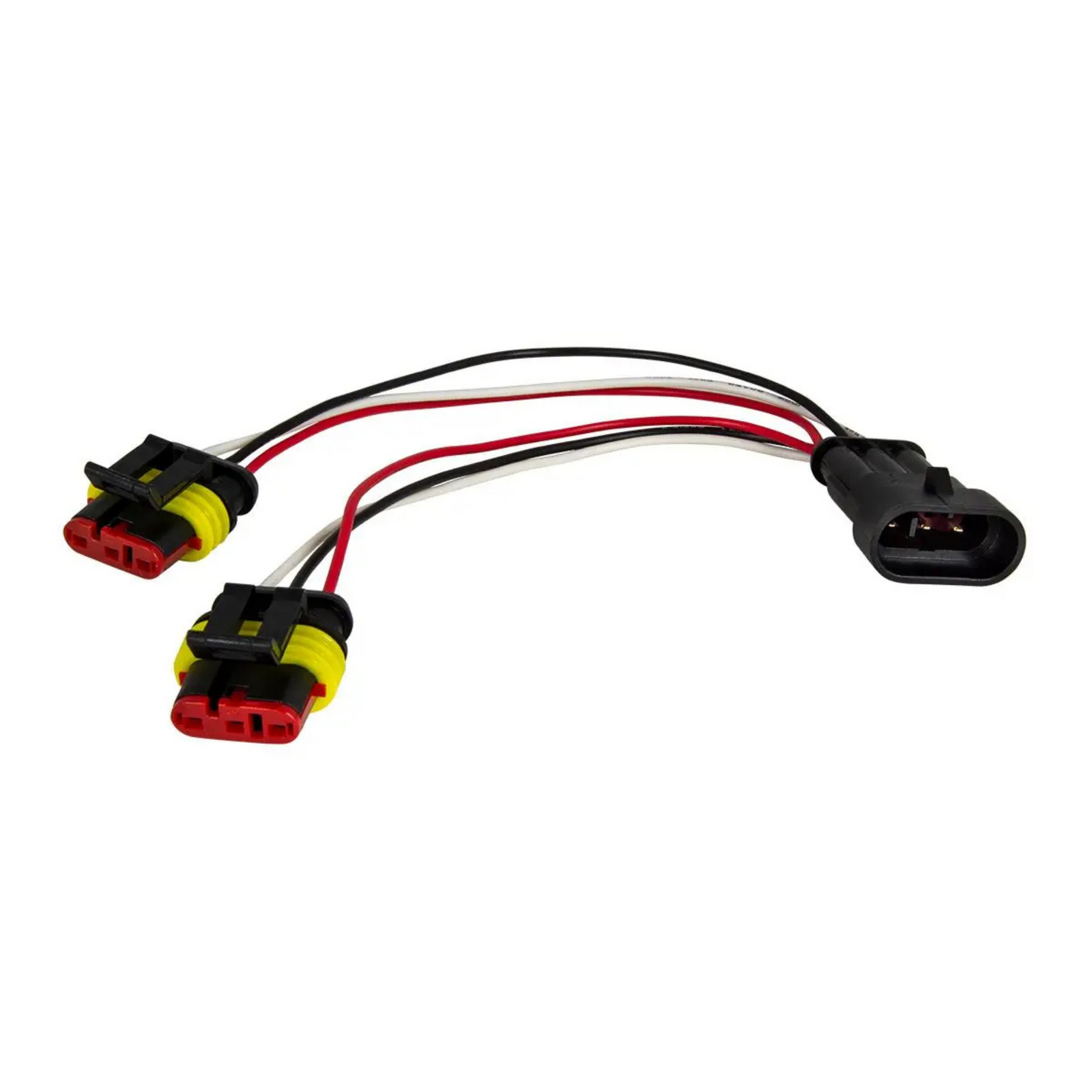 Male 3 Pin Sealed Plug to Two 3 Pin Plugs Y Splitter | 6" Lead | Grand General