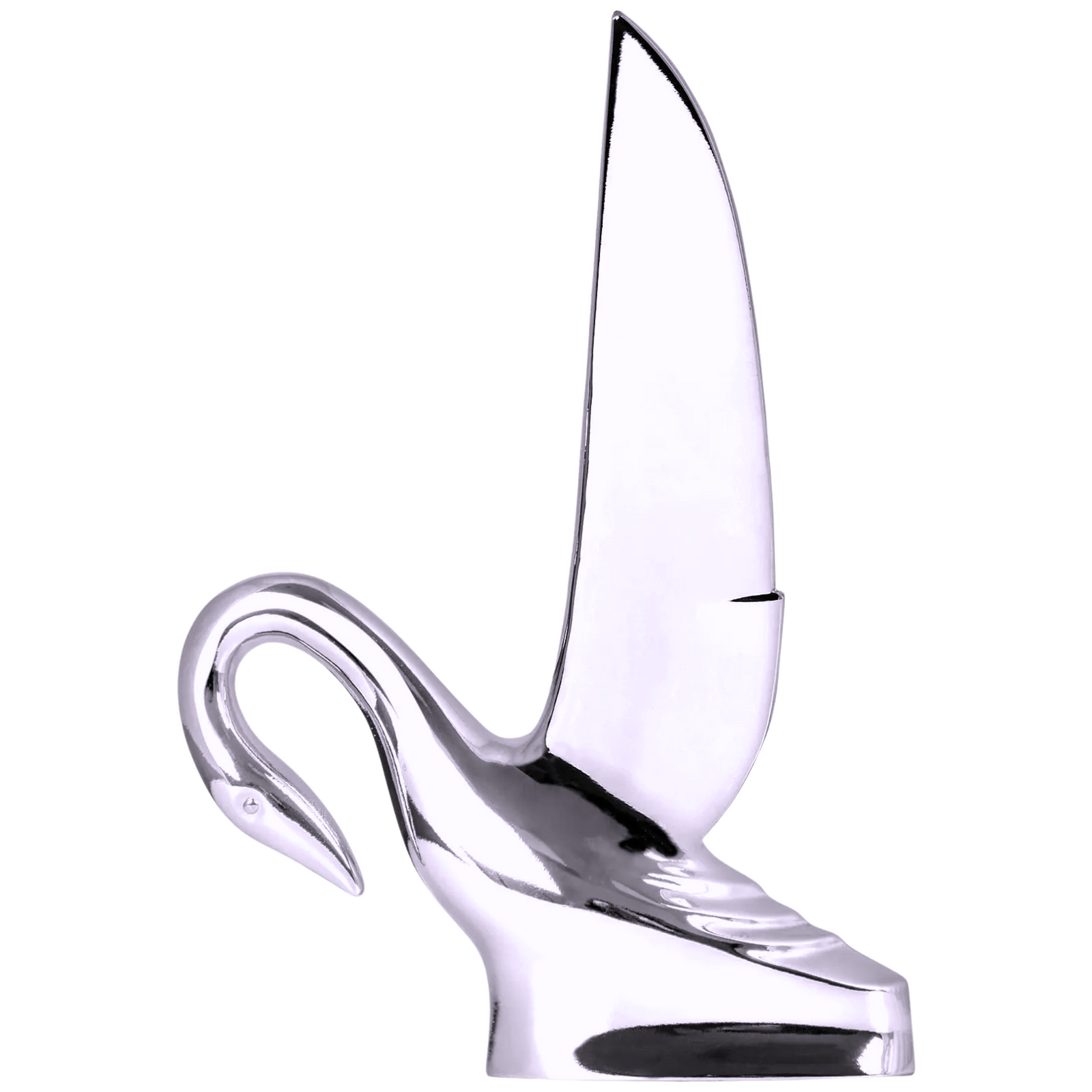 Swan Hood Ornament with Vintage Style Wings | Chrome Original Style | Grand General