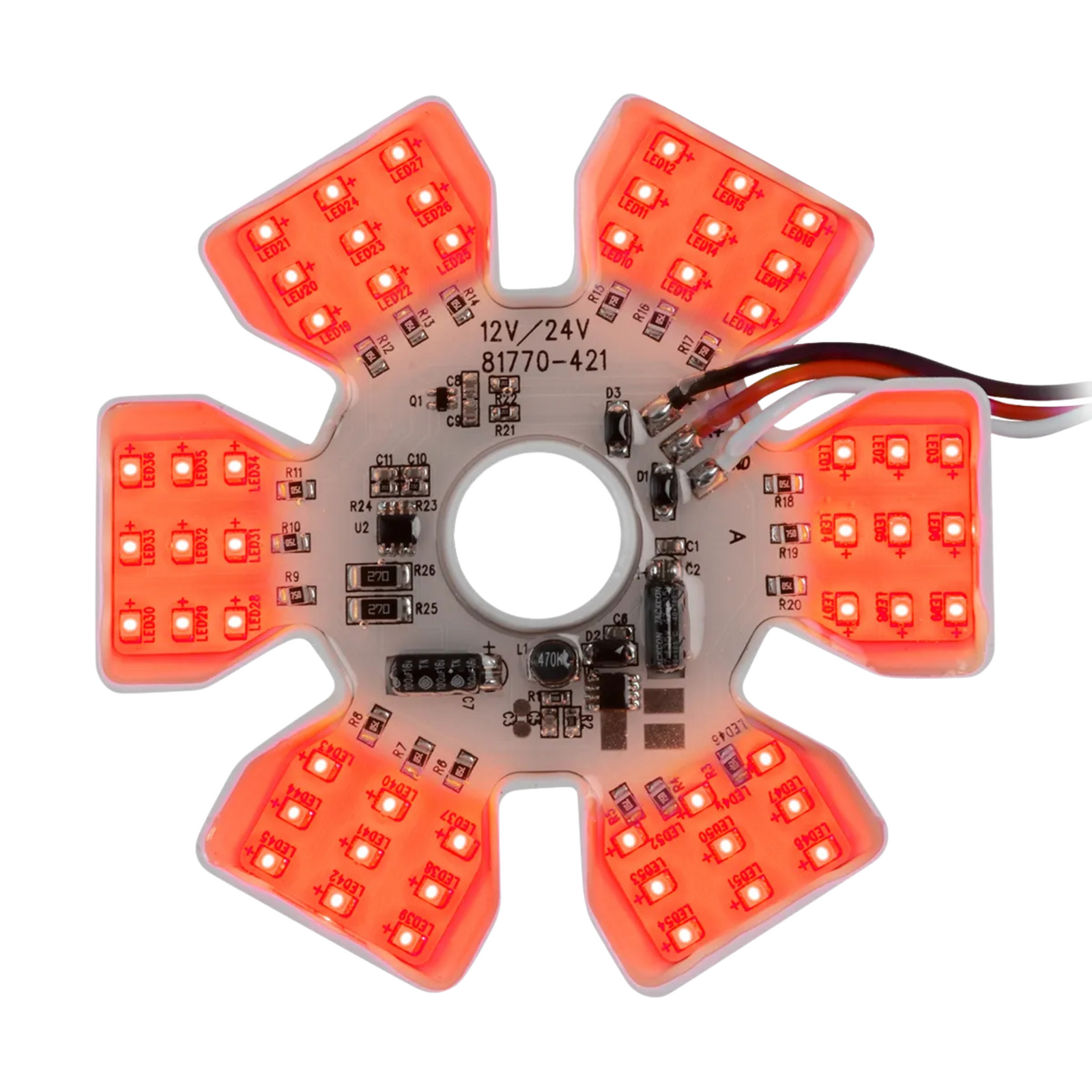 Ultra Thin Hex Air Cleaner LED Light | Red | Grand General