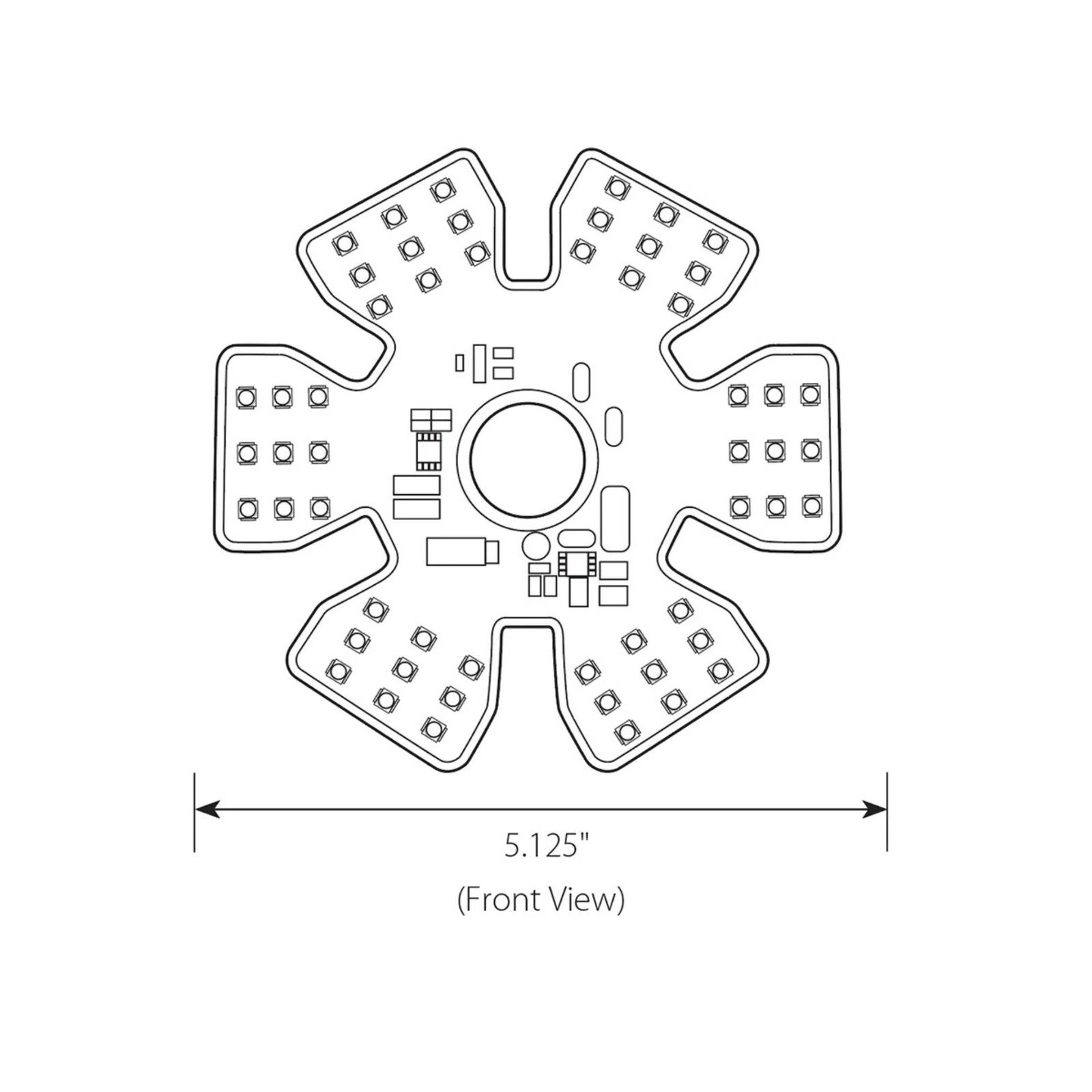 Ultra Thin Hex Air Cleaner LED Light | Grand General