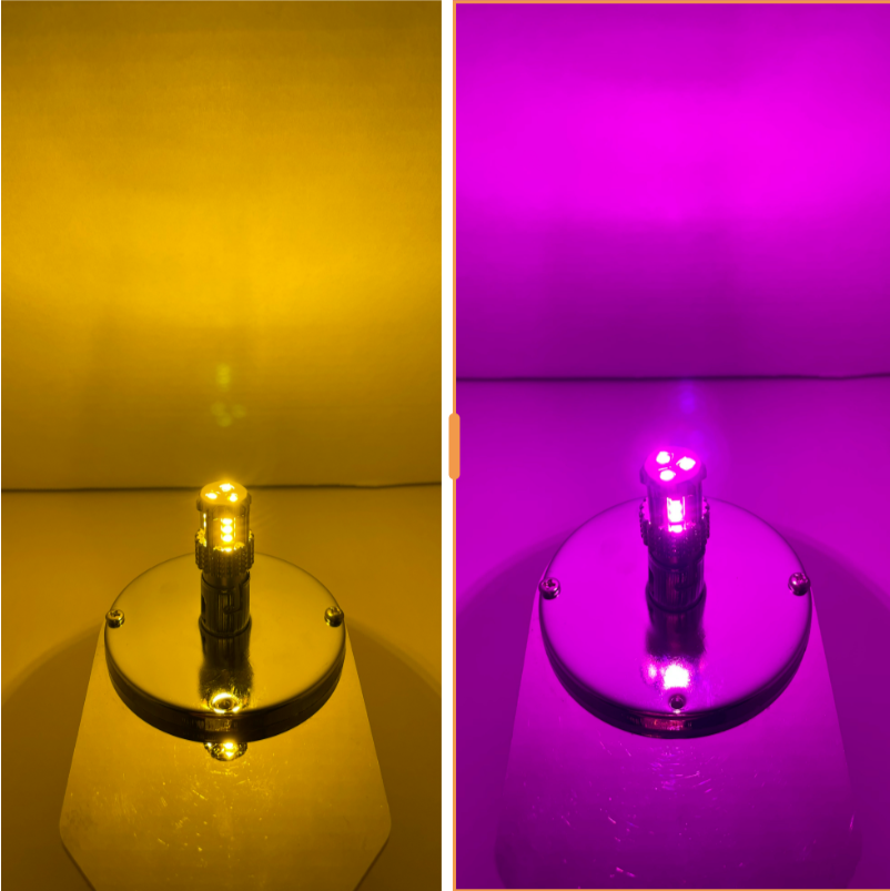 3157 Dual Color LED Bulb Amber Dark Purple | JML Kustoms