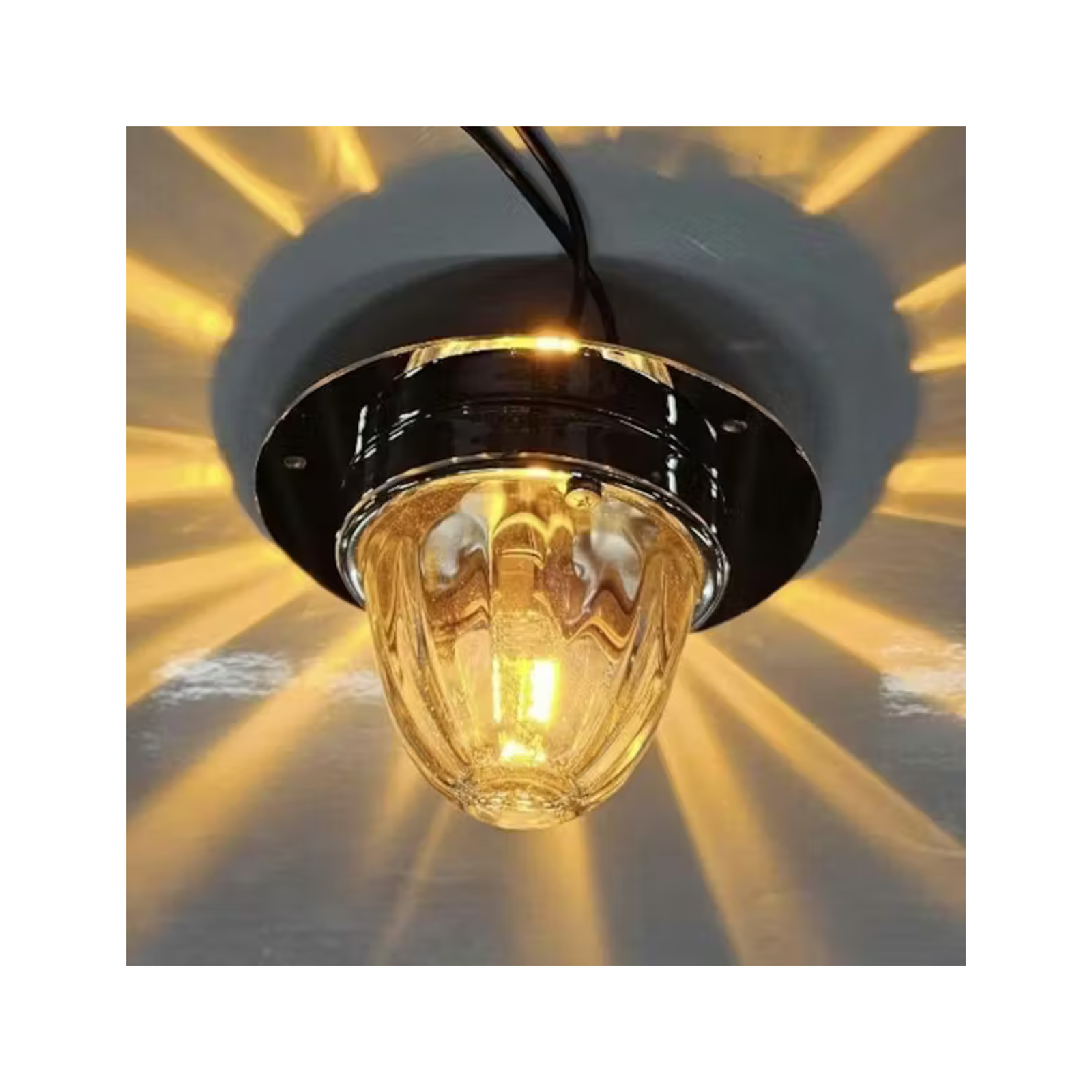 Center Round Dome Light Bracket for Peterbilt Flattop Cabs | JML Kustoms
