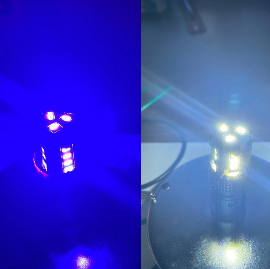 Classic 1157 Dual Color LED Bulb Blue White | JML Kustoms