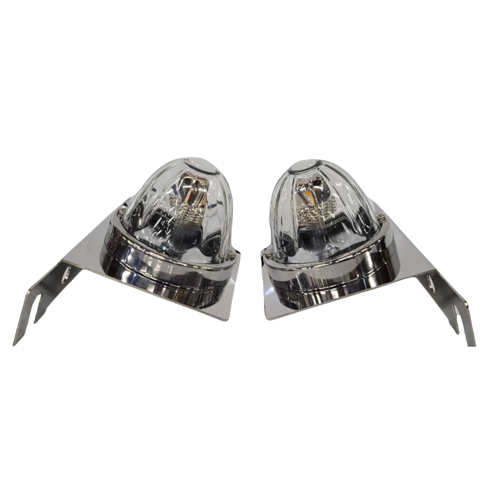Kenworth 15 Inch Rear Air Cleaner Brackets with One Watermelon Hole | JML Kustoms