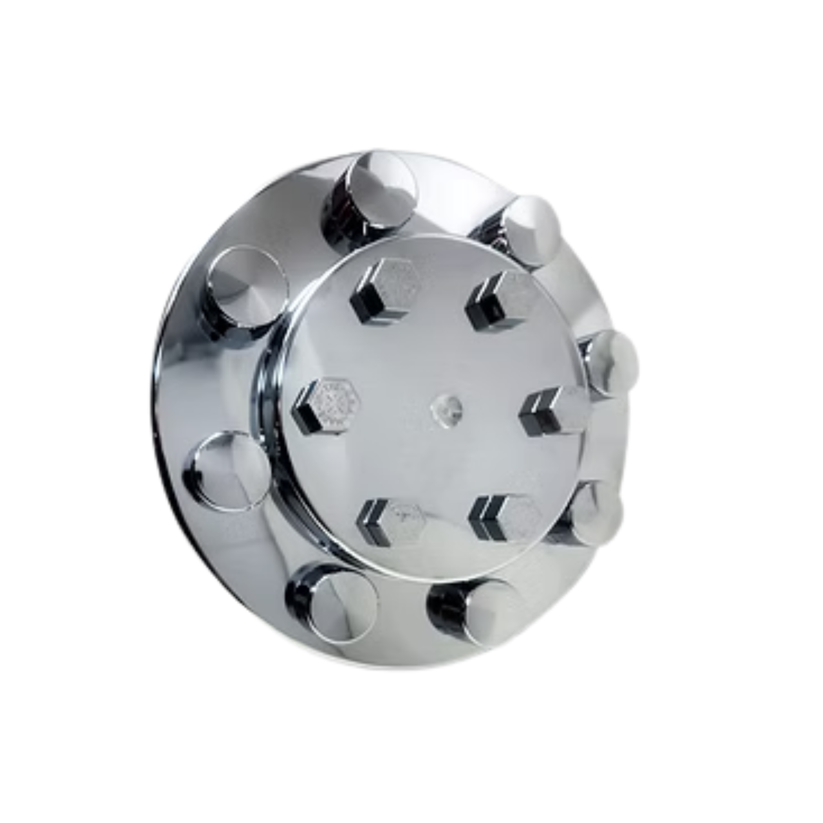 Front Axle Hub Cover Kit with Chrome Top Hat Lug Nut Covers | Lifetime Nut Covers