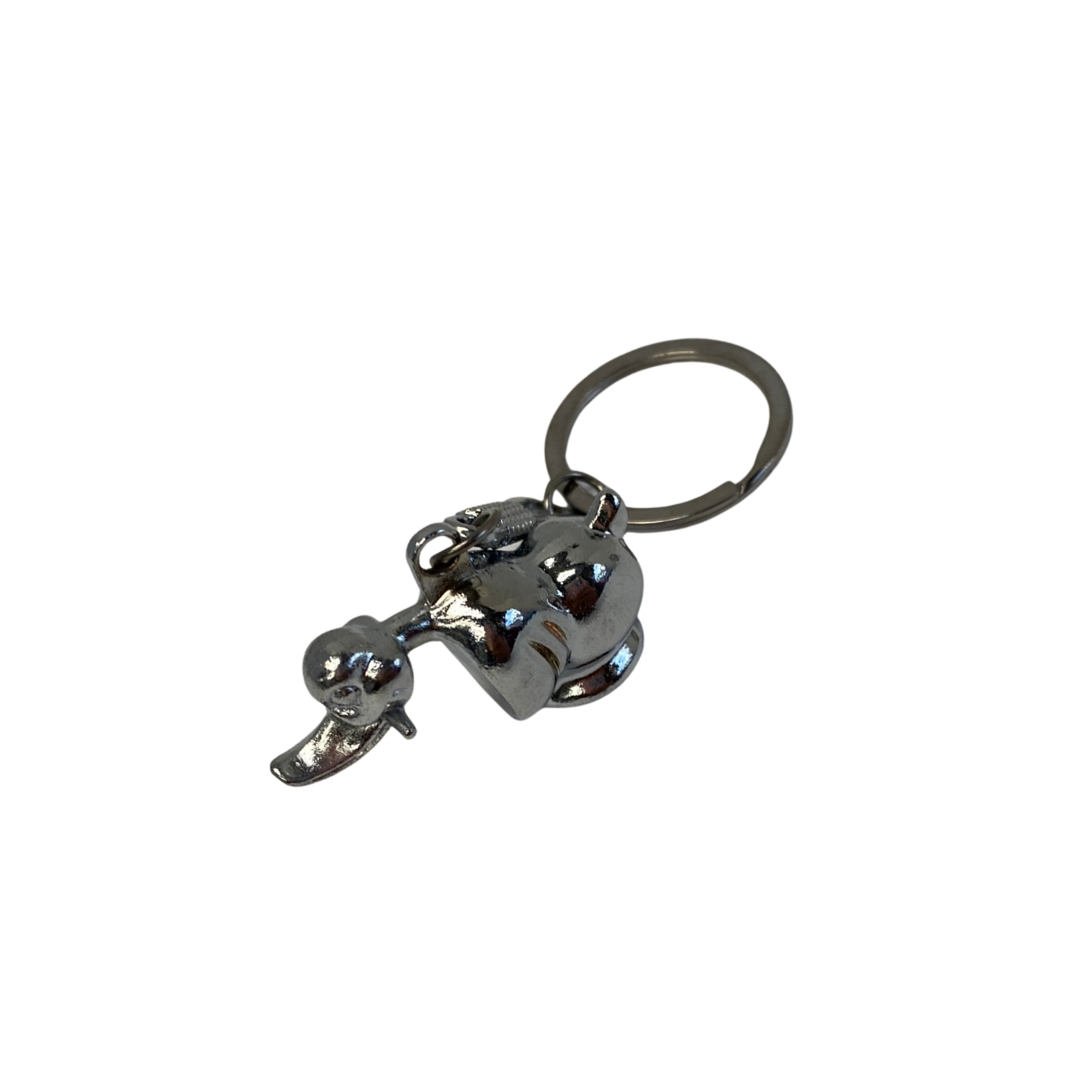 Metal Hood Ornament Keychain Chrome | Angry Duck | National Truck Parts