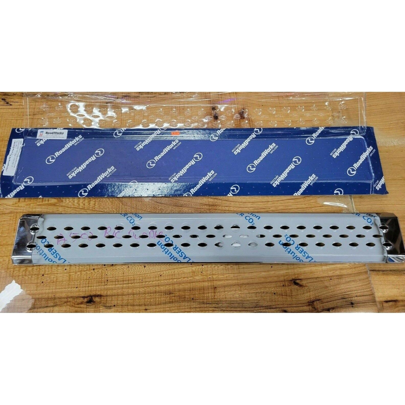 Stainless Steel Step Pad | 30″ × 4″ | Slip-Resistant Plate | RoadWorks