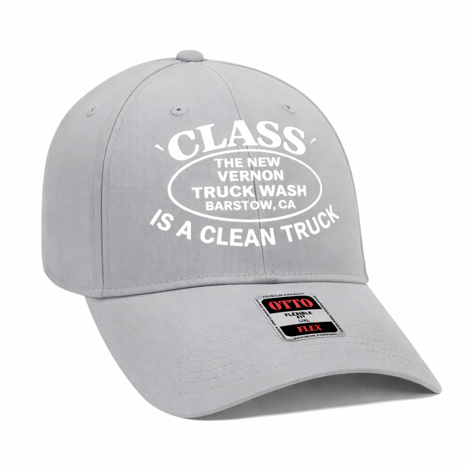 Flex Fit Hat in Gray | The New Vernon Truck Wash