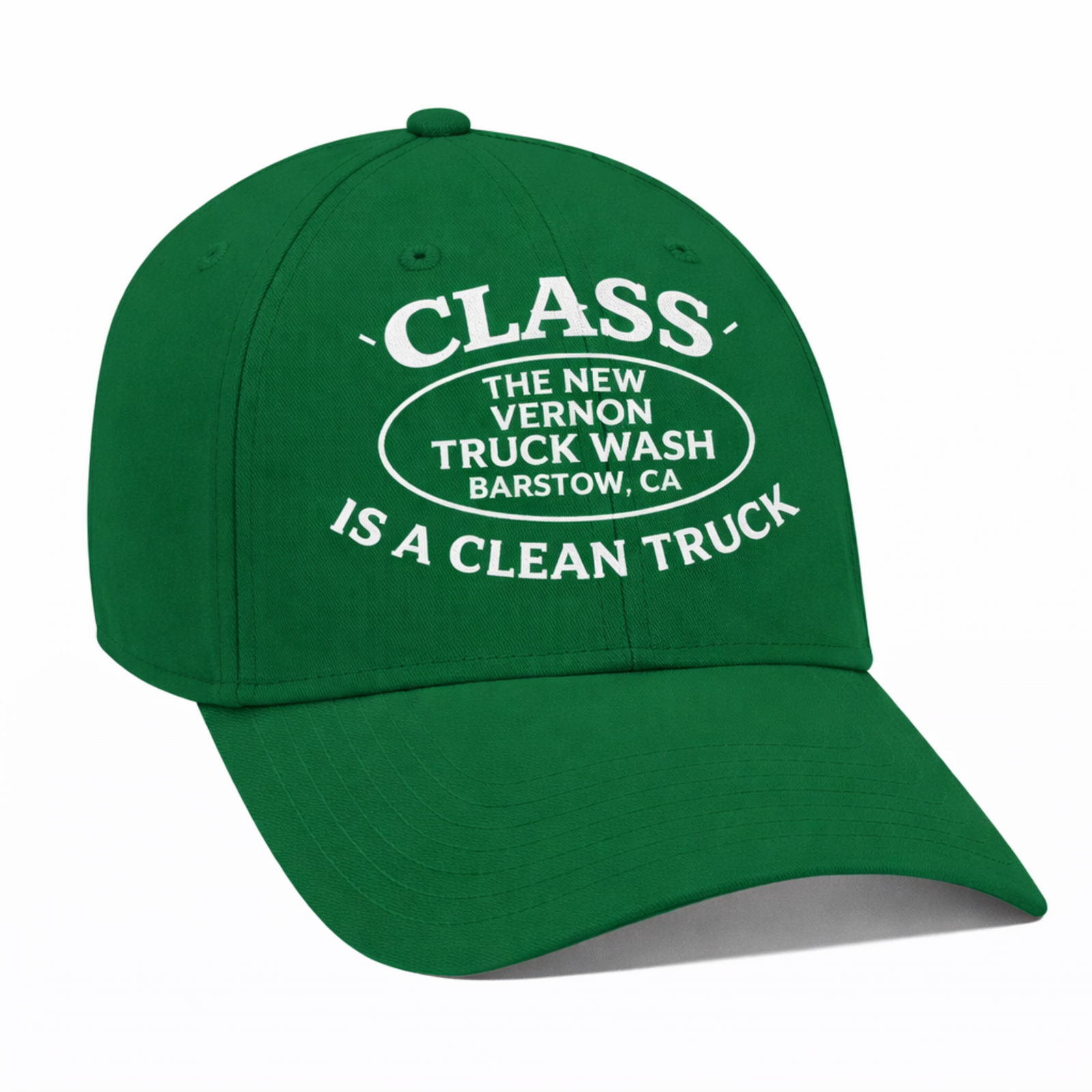 Flex Fit Hat in Green | The New Vernon Truck Wash