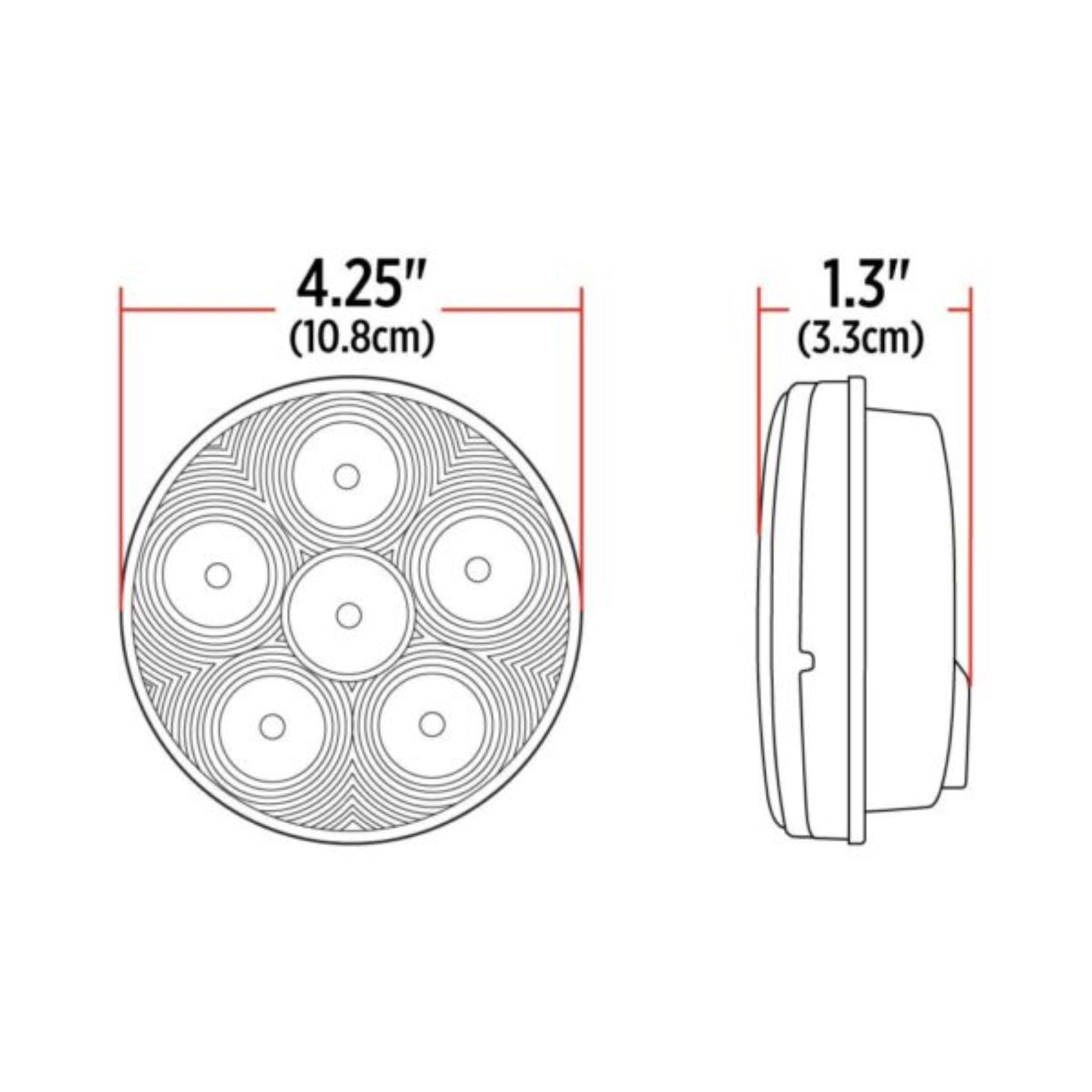 Flood Beam 4″ Grommet Mount Round LED Work Lamp - The New Vernon Truck Wash