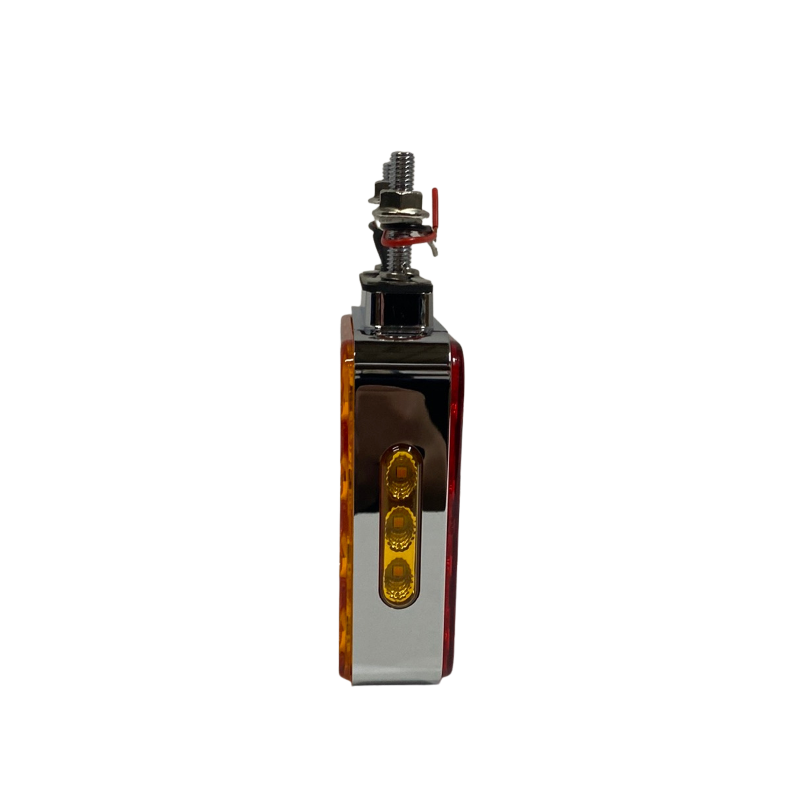 Double Post Amber Red Double Face Square Turn and Marker Light | Trux Accessories