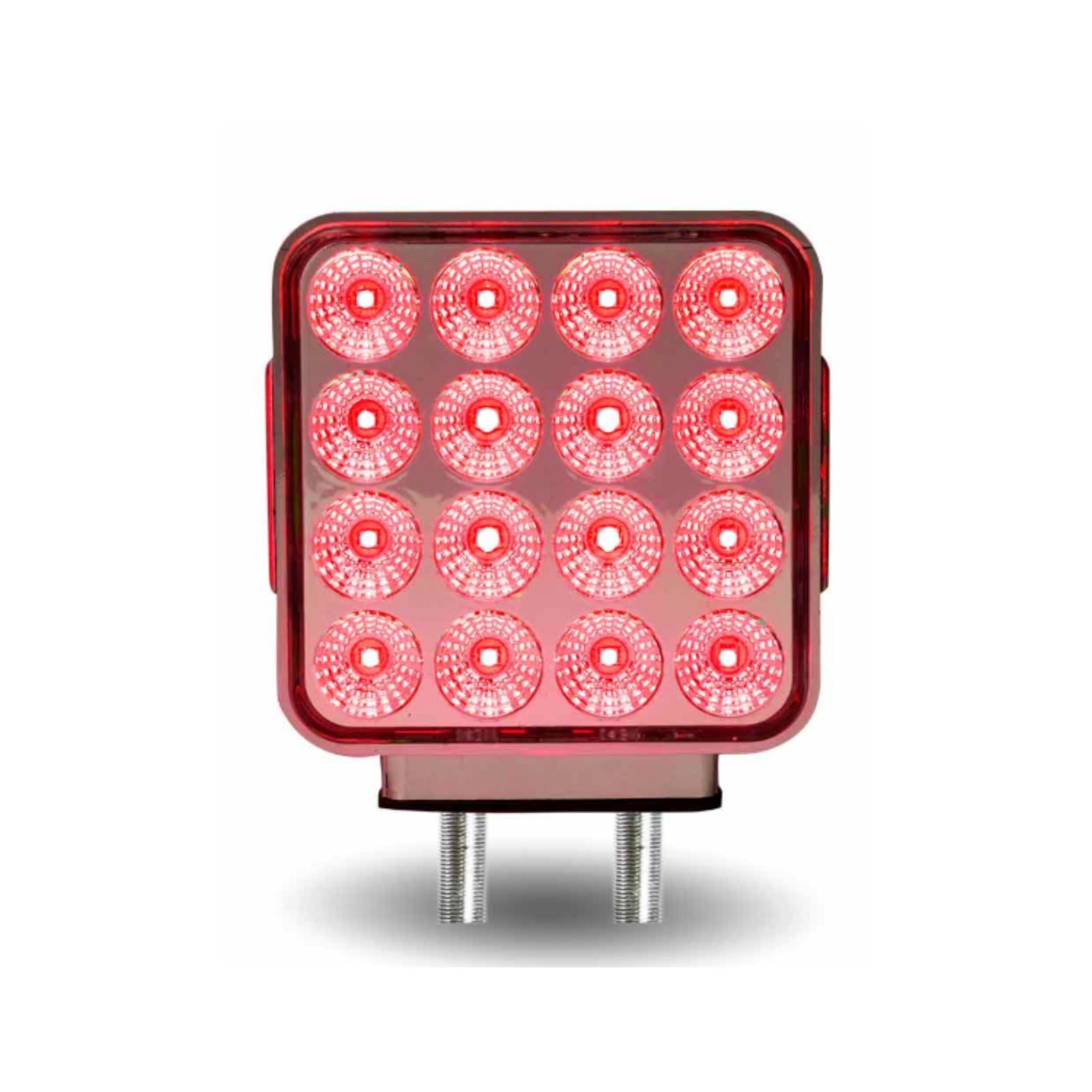 Amber Red Double Face Square Reflector LED Turn and Marker Light 38 Diodes Clear Lens | Trux Accessories