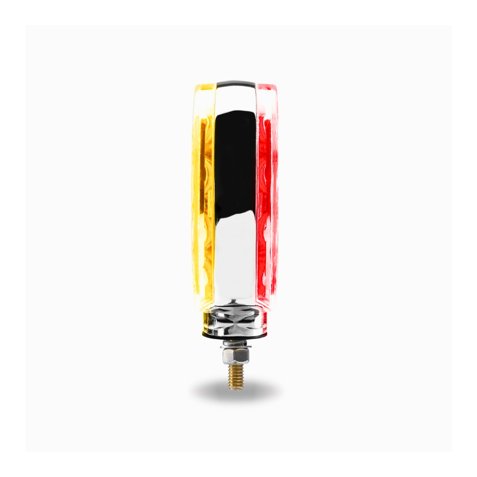 Amber Red Round Double Face LED Light with Reflector | Trux Accessories