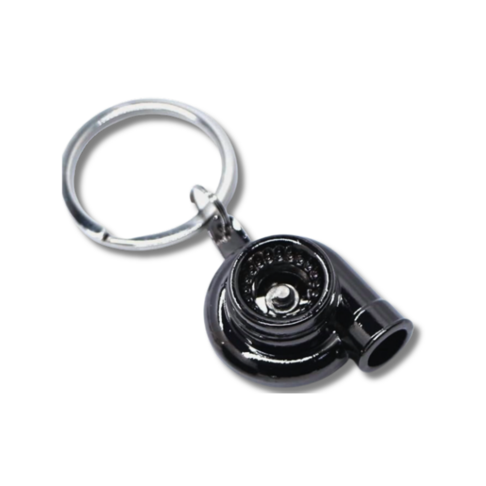 Mini Turbocharger Keychain in Gunmetal Finish | Truck and Automotive Accessory