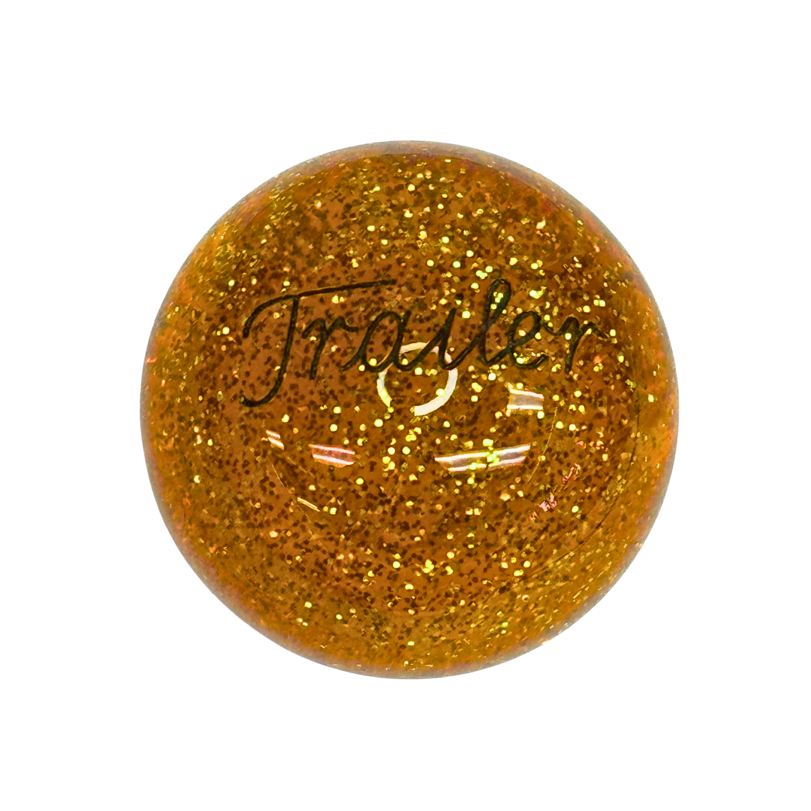 Glitter Brake Knob Trailer Black V1 Amber | Twisted Shifterz