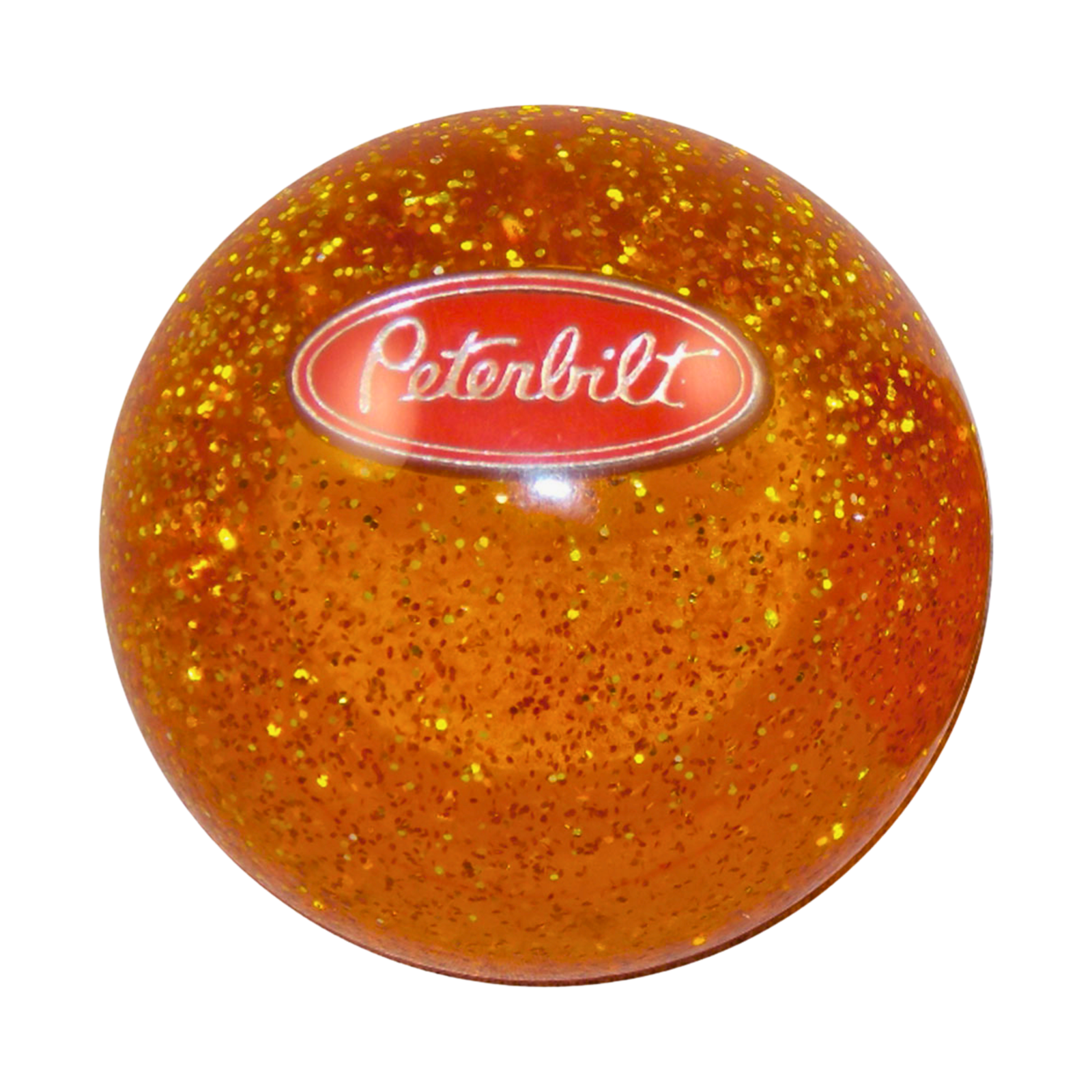 Peterbilt Glitter Brake Knob Amber | Twisted Shifterz