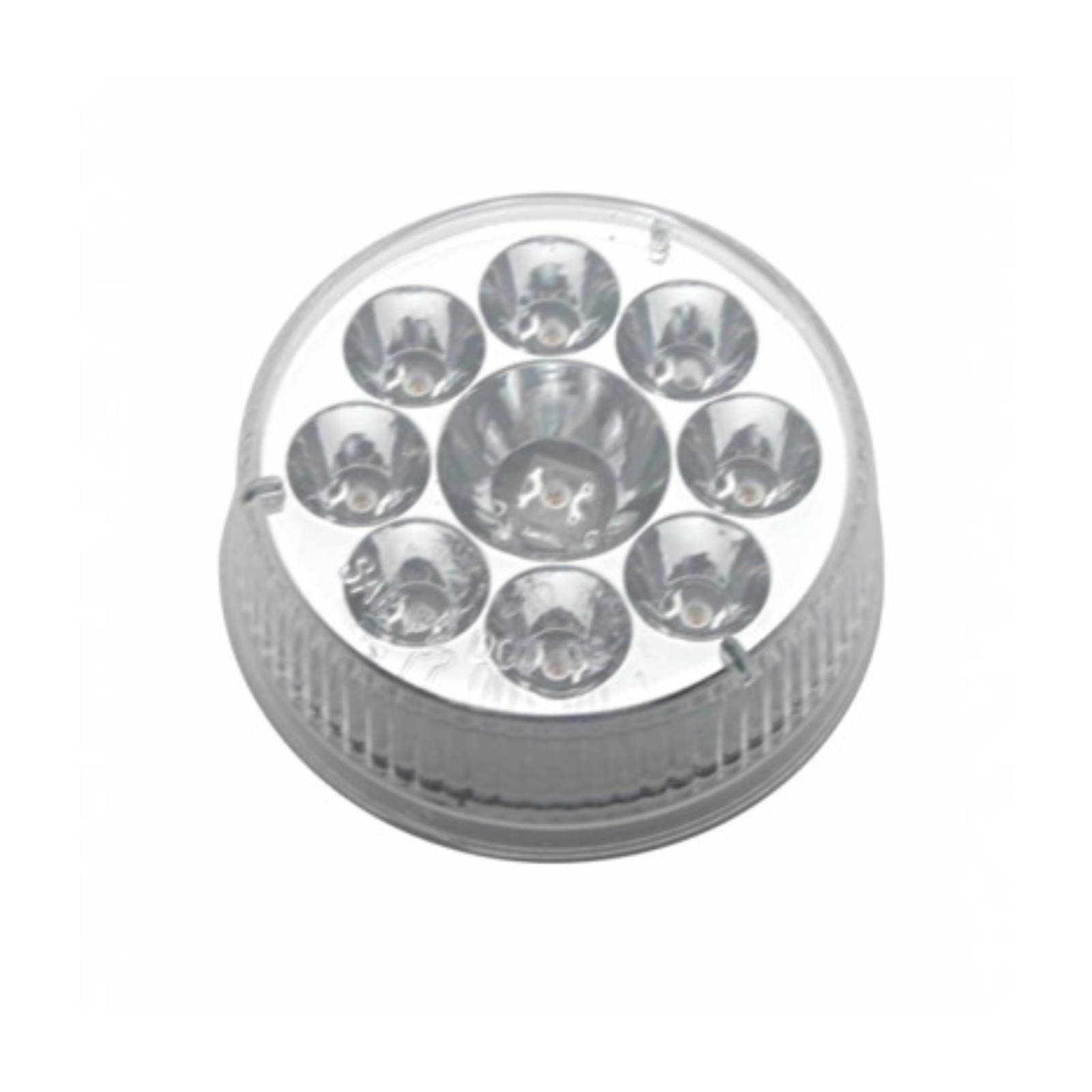 2 1/2 Inch Round Reflector Light | Clear Red | United Pacific