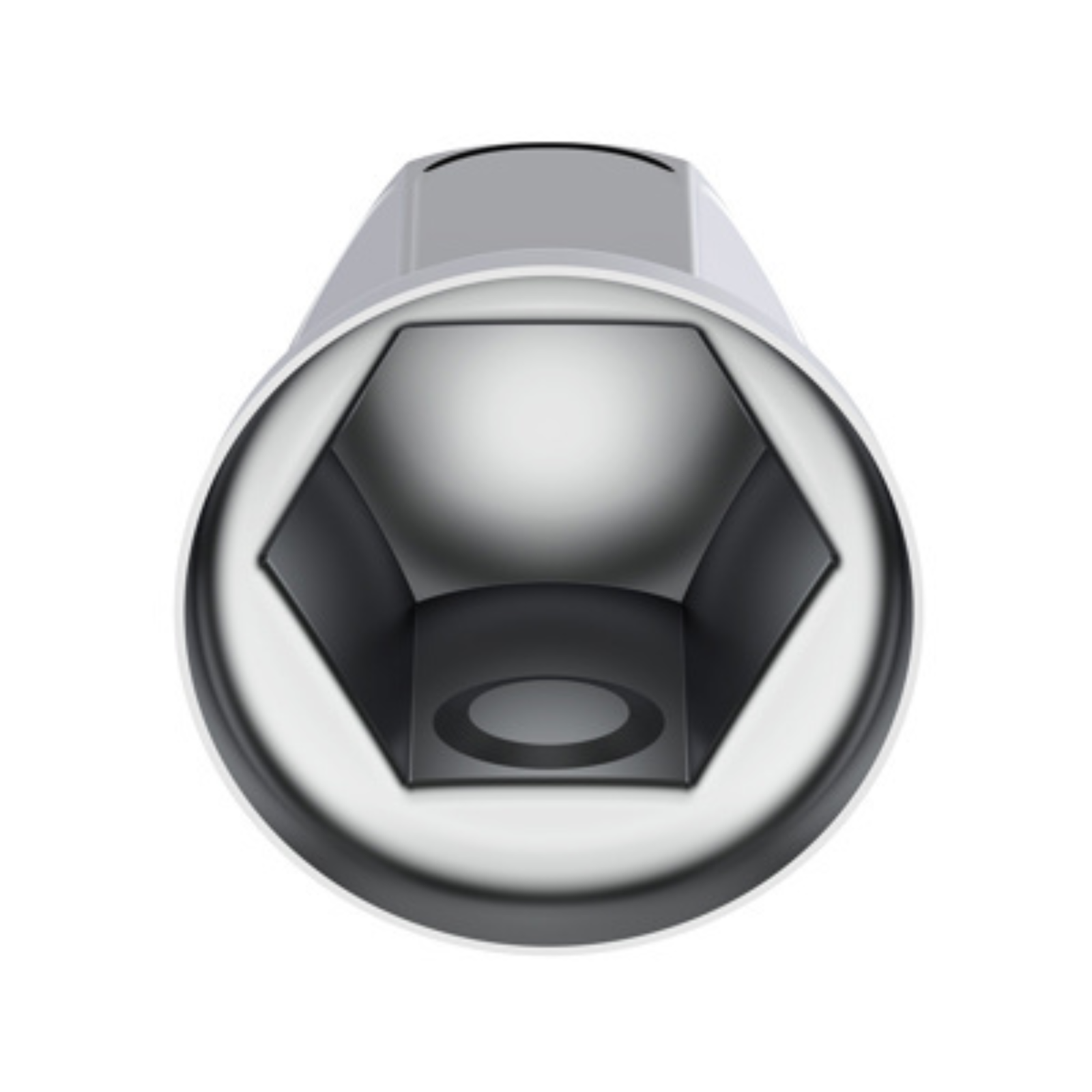 33mm x 2" Chrome Steel Standard Nut Cover with Flange | United Pacific