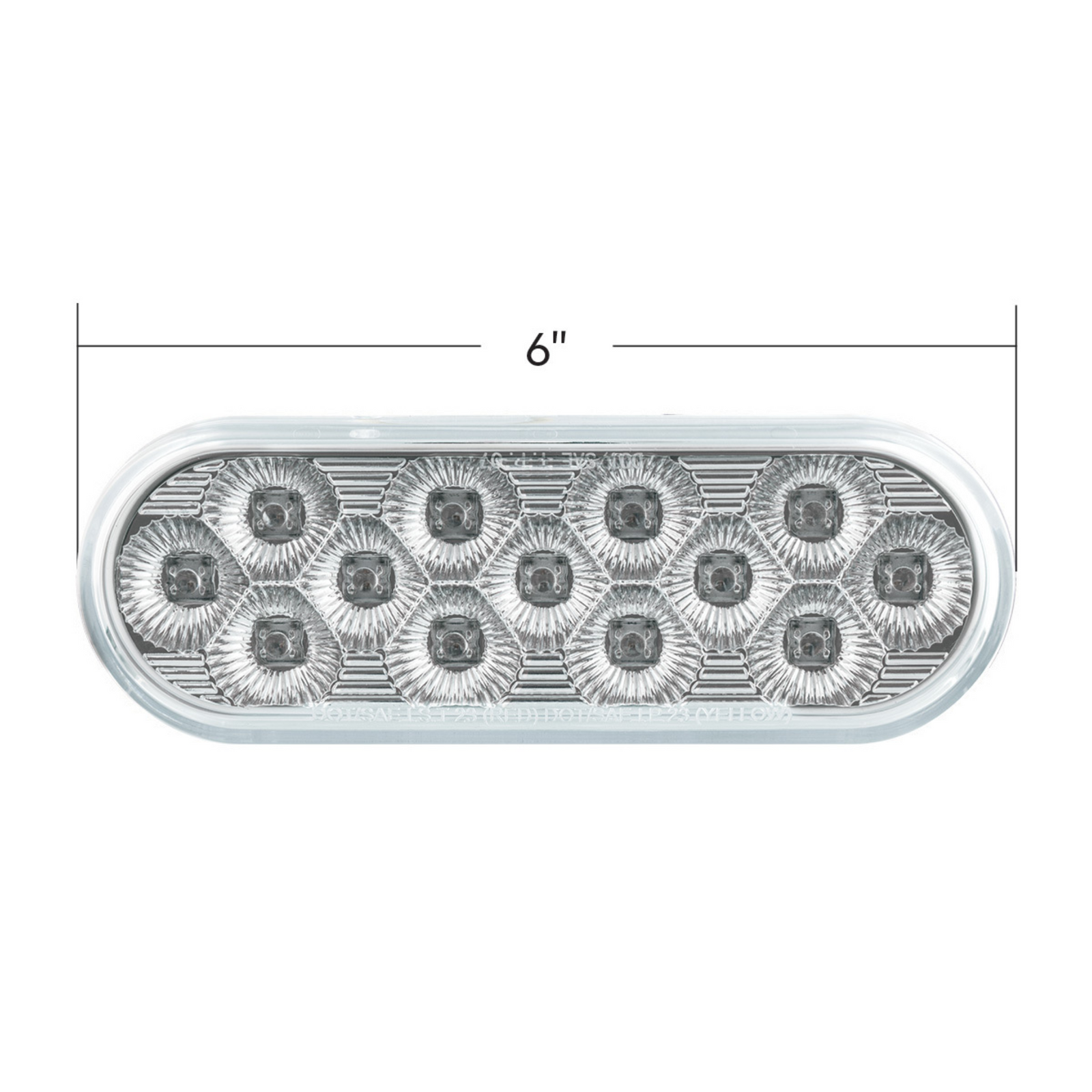 6 Inch Oval LED Stop Turn Tail Warning Light Red Amber | United Pacific