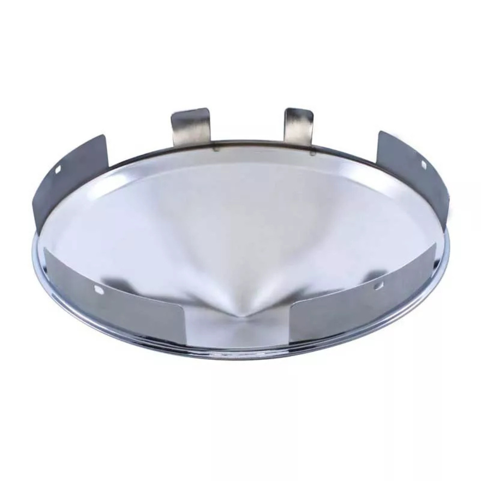 6 Uneven Notched Chrome Pointed Front Hubcap | 1 Inch Lip | United Pacific