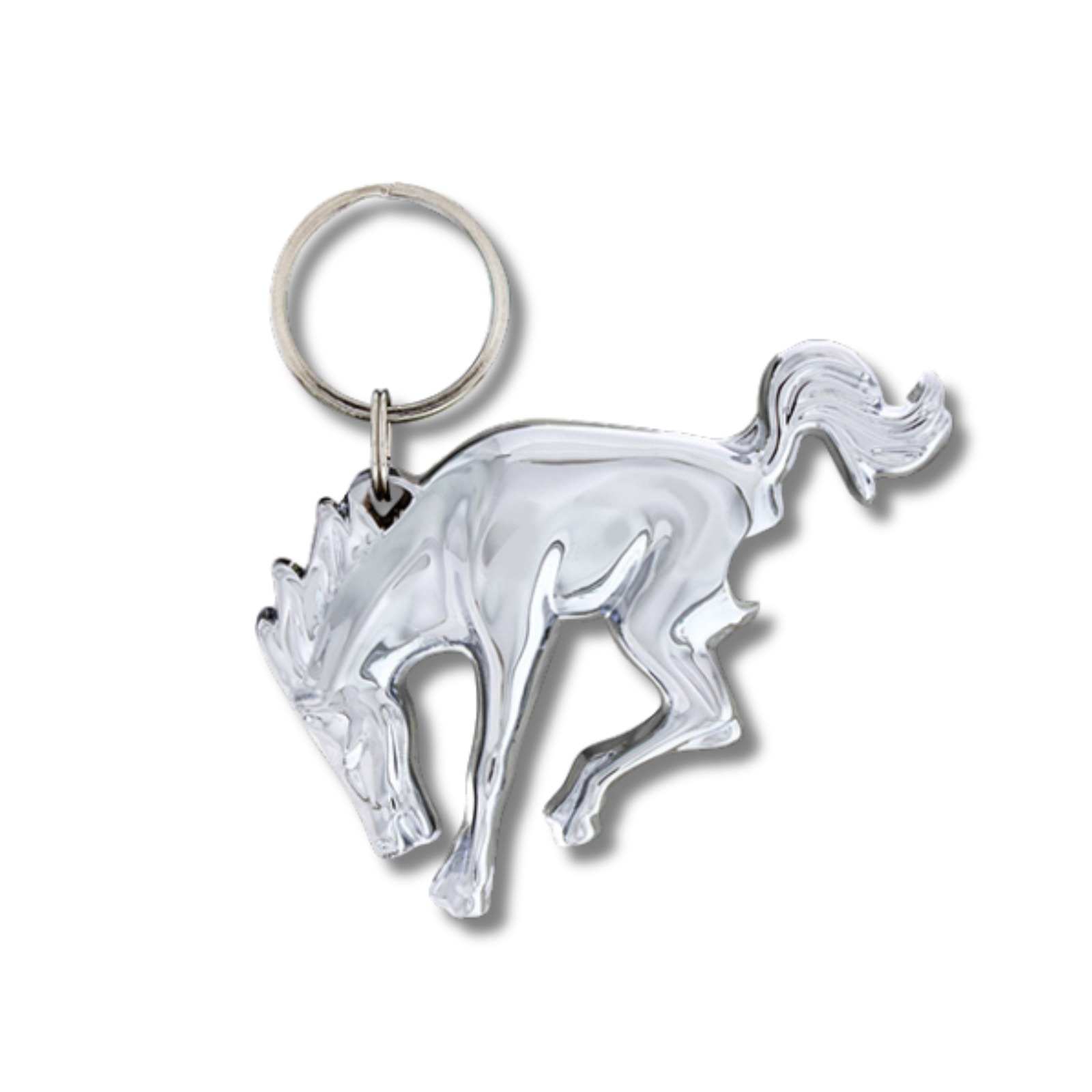 Chrome Bucking Horse Keychain with Bottle Opener | United Pacific