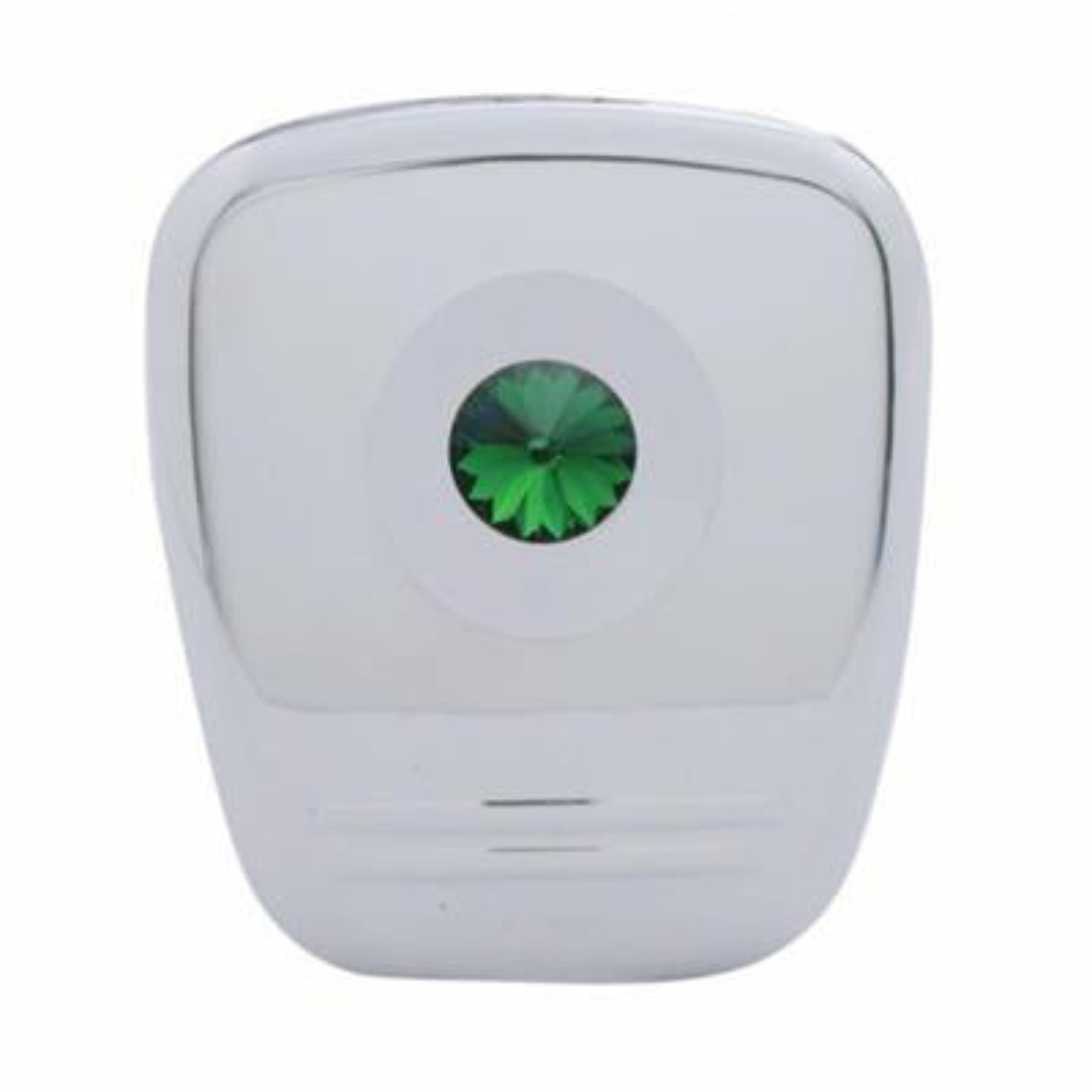 Chrome Diagnostic Plug Cover with Green Crystal for Peterbilt | United Pacific