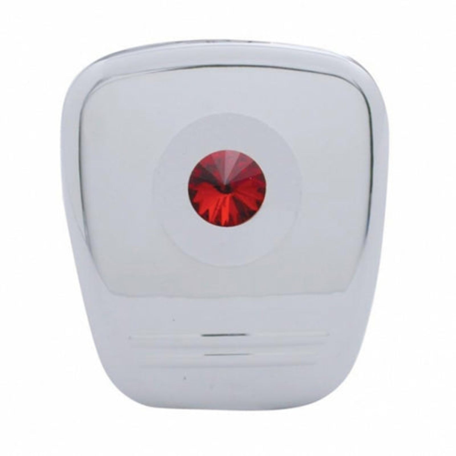 Chrome Diagnostic Plug Cover with Red Crystal for Peterbilt | United Pacific