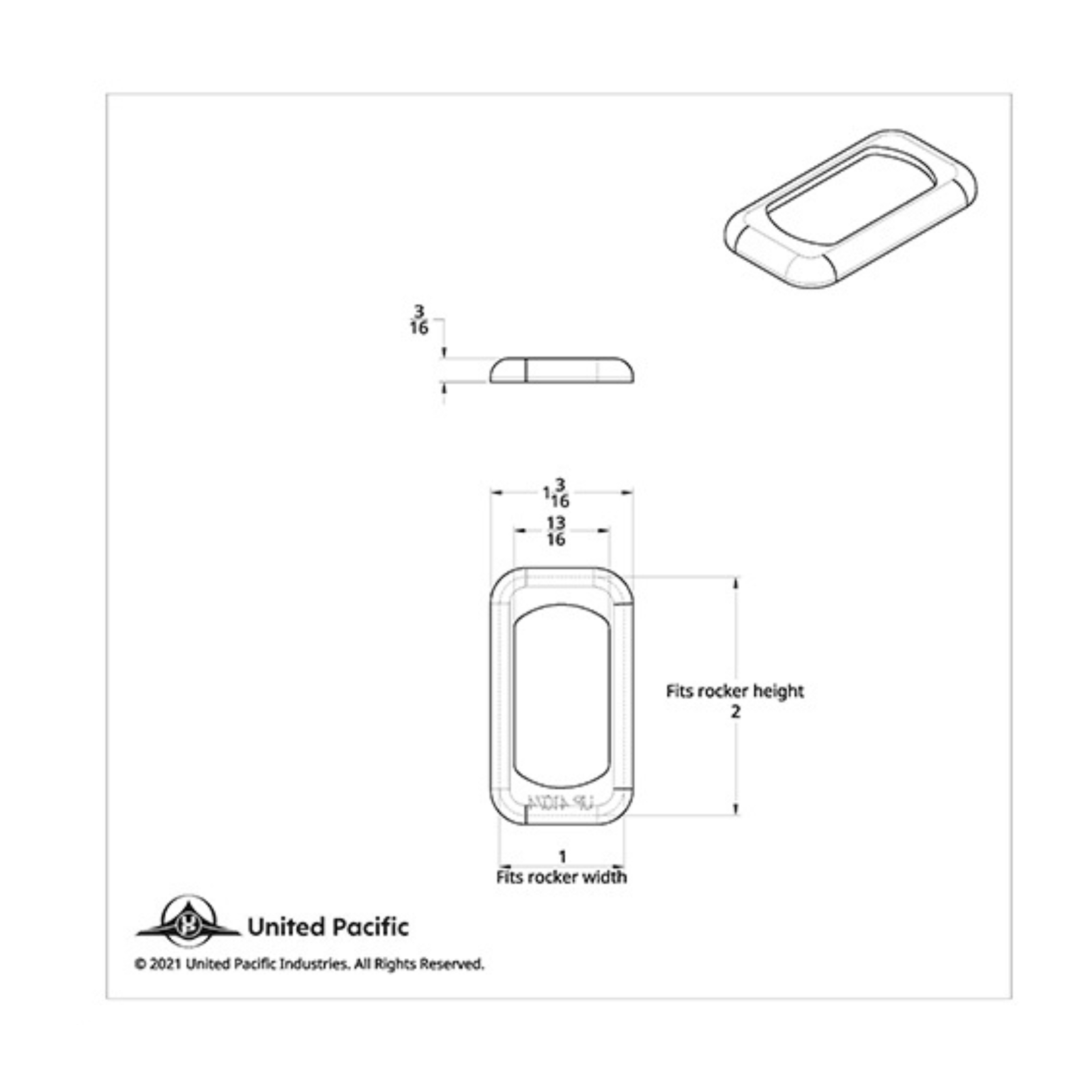 Chrome Plastic Rocker Switch Bezels 3 Pack | United Pacific