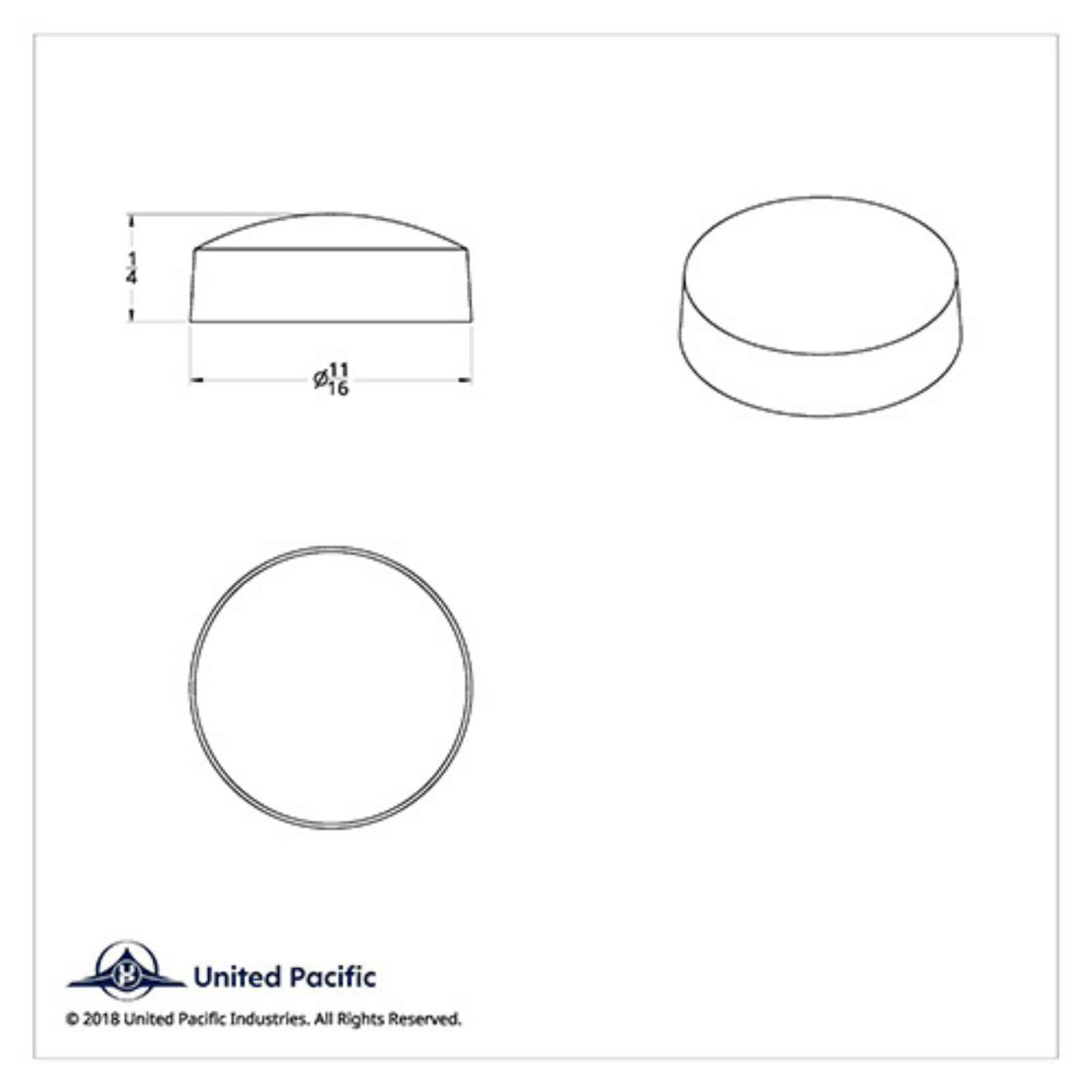 Chrome Plastic Snap-On Screw Covers | 1/4 Inch Screws | 10 Pack | United Pacific