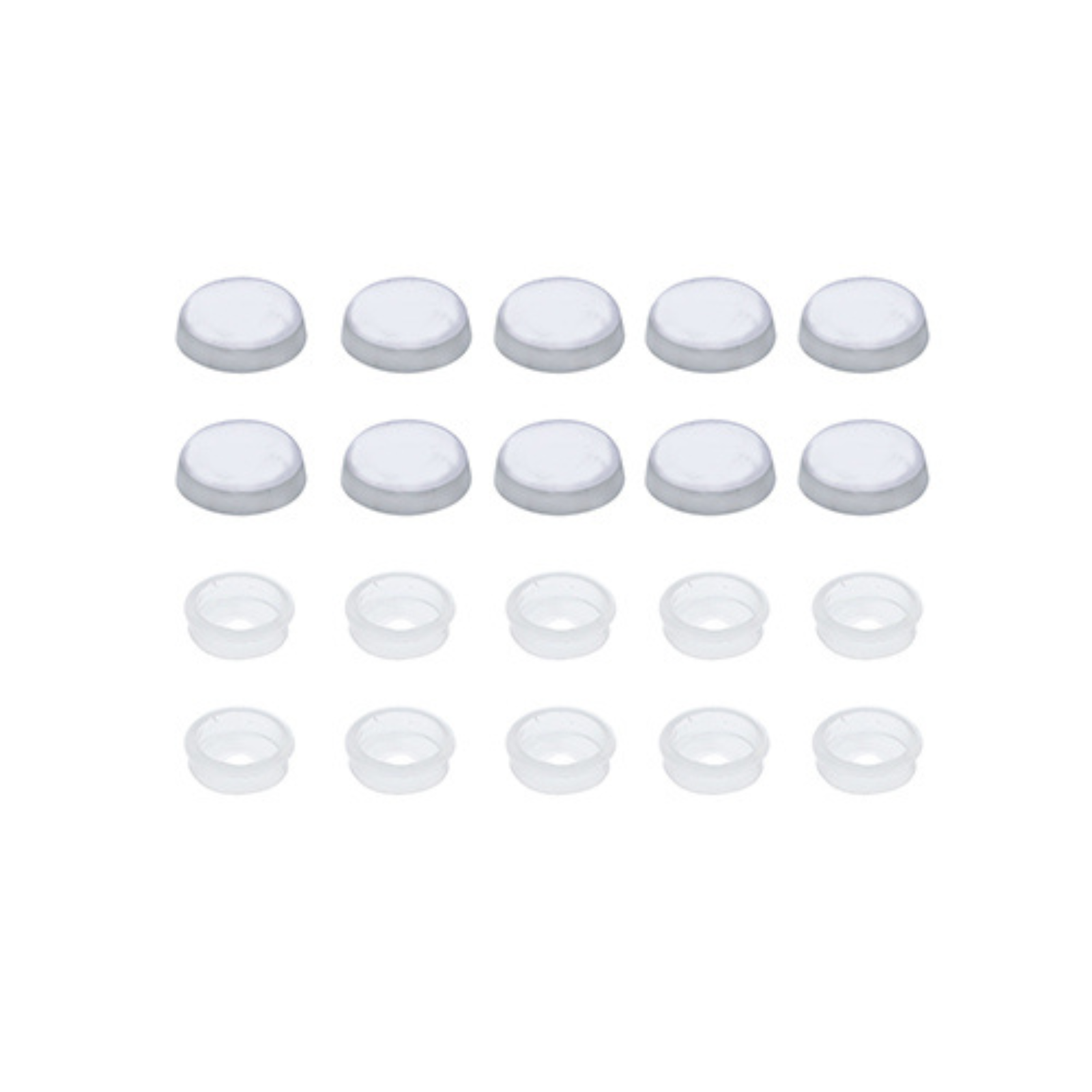 Chrome Plastic Snap-On Screw Covers | 1/4 Inch Screws | 10 Pack | United Pacific