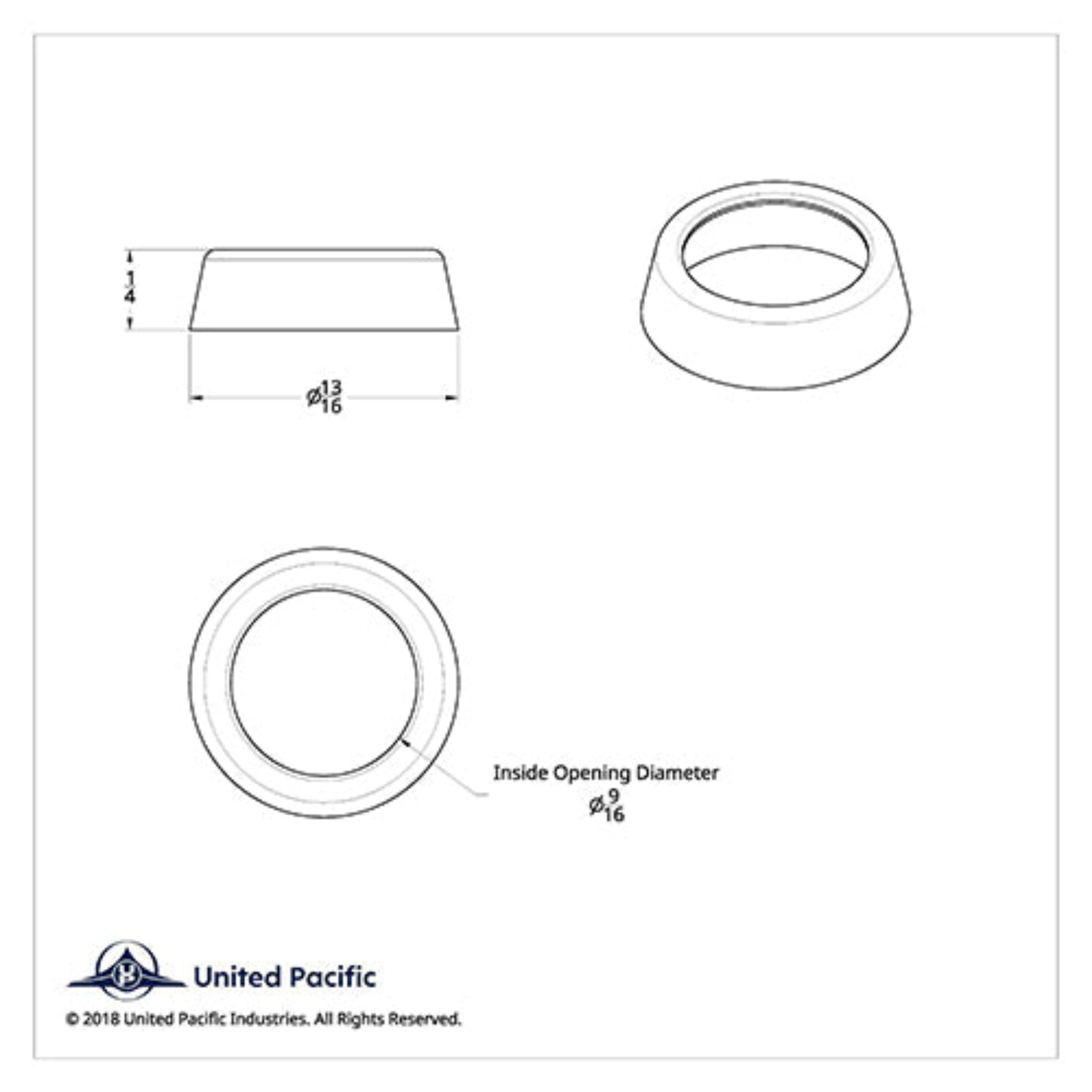 Chrome Toggle Switch Nut Cover for Peterbilt | United Pacific