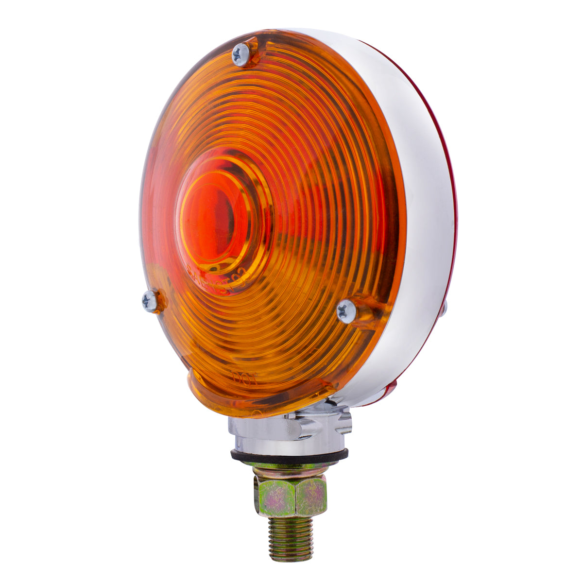 Double Face Turn Signal Light | Chrome Metal Housing | 1157 Bulb Compatible | United Pacific
