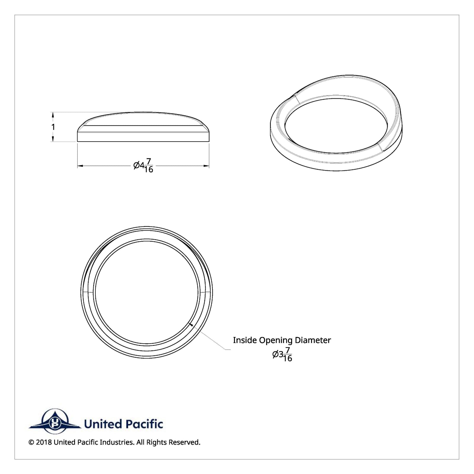 Speed and Tachometer Gauge Bezel with Visor for Peterbilt | United Pacific