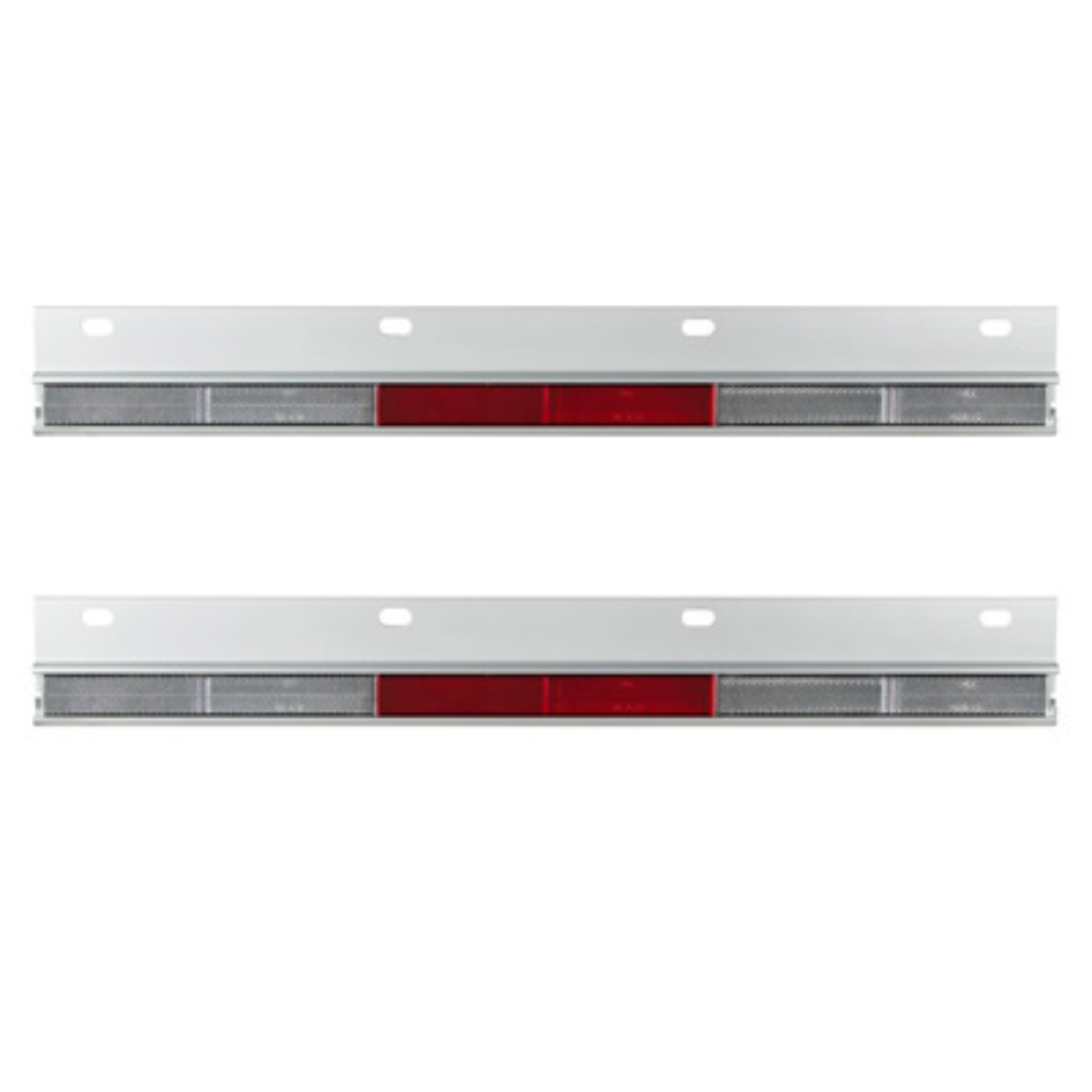 Straight Conspicuity Reflector Plate | Aluminum | Card of 2 | United Pacific