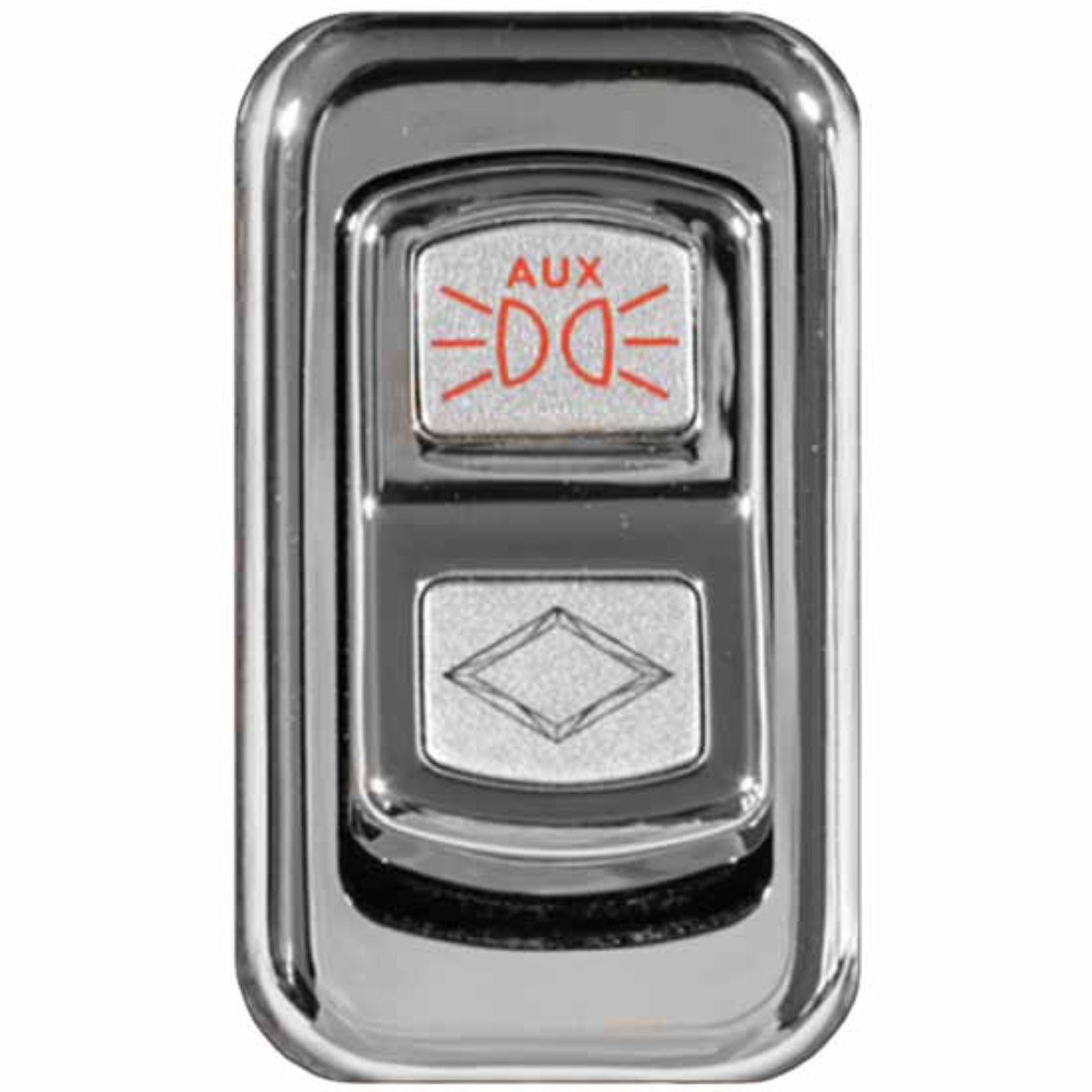 Chrome Actuator Button for Electric Rocker Switches | Auxiliary Lights | Rockwood