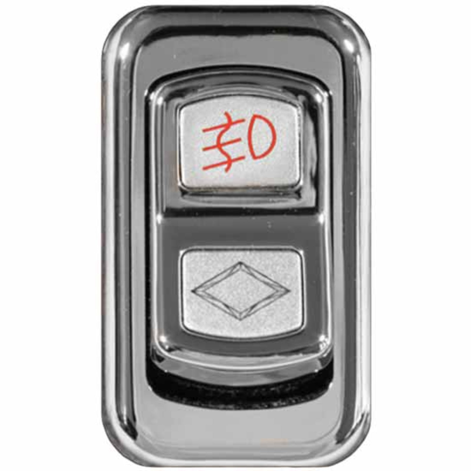 Chrome Actuator Button for Electric Rocker Switches | Fog Lights | Rockwood