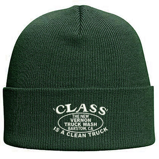 Superior Cotton Knit Beanie 12" Embroidered With The New Vernon Truck Wash Logo