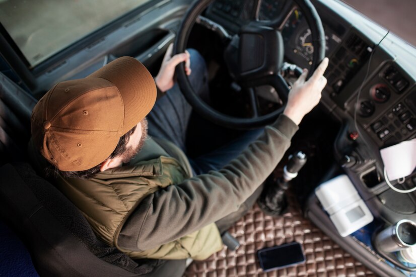 semi truck interior