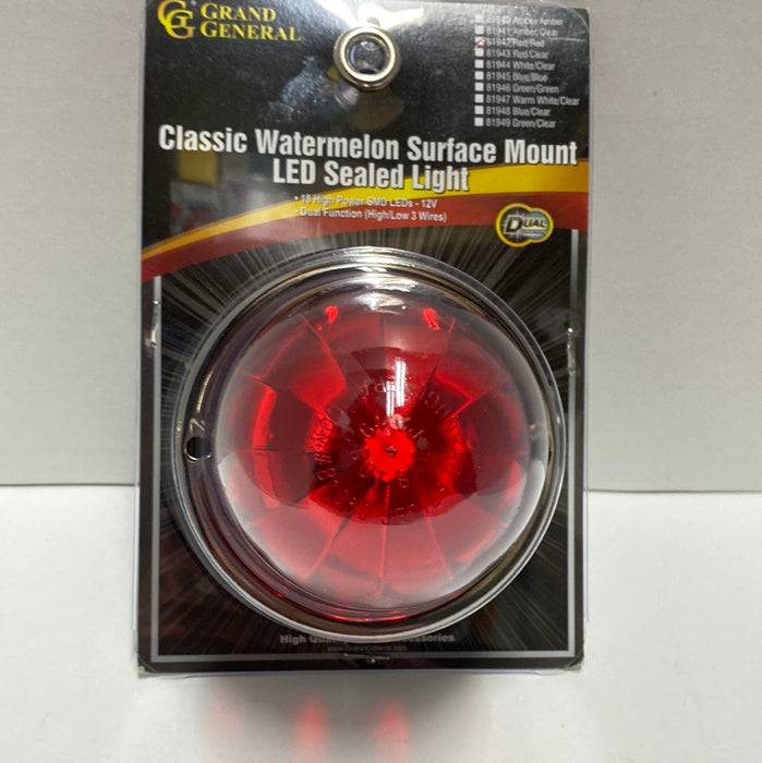 Grand General Watermelon Surface Mount LED Light in Packaging - Red