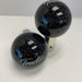 Two Twisted Shifters Brake Knobs in Black Glitter - One with Tractor the other with Trailer written in Silver Script