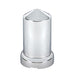 3 3/16 Inch Chrome Plastic Round Push-On Lug Nut Cover With Flange