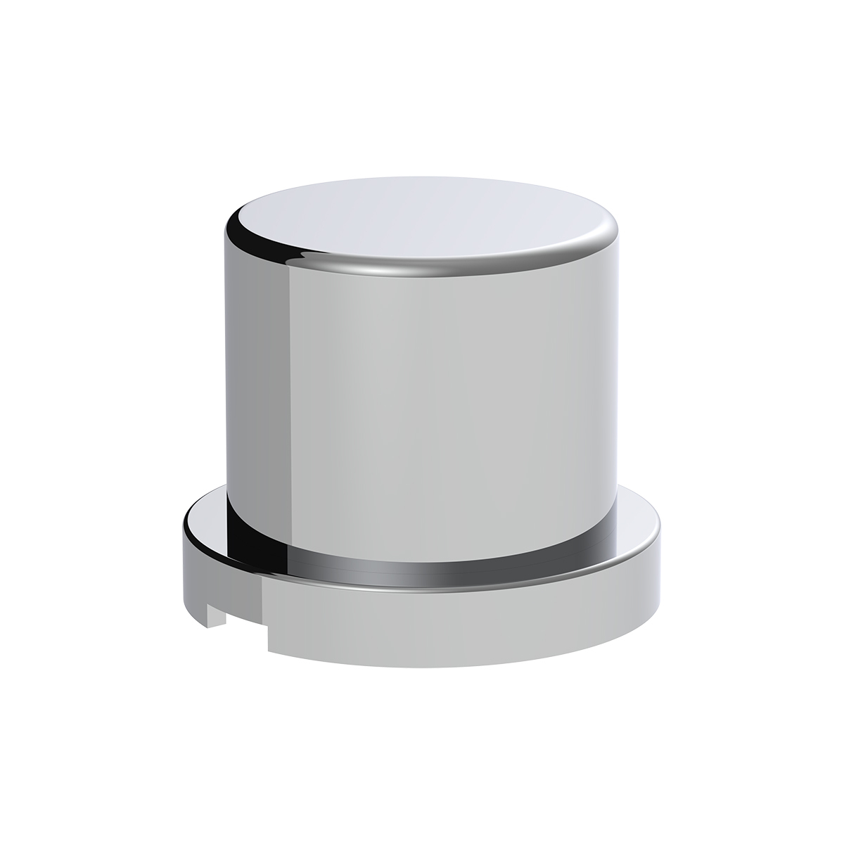 United Pacific-10 pack 15/16" x 1-3/16" Chrome Plastic Flat Top Nut Covers - Push-On