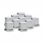 United Pacific-10 pack 15/16" x 1-3/16" Chrome Plastic Flat Top Nut Covers - Push-On