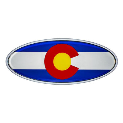 Oval Die Cast Emblem - Colorado Flag - The New Vernon Truck Wash