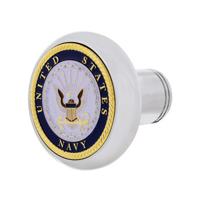 Navy Deluxe Military Medallion Air Valve Knob - The New Vernon Truck Wash