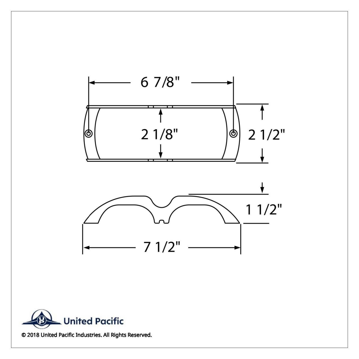 United Pacific- Chrome Turtle Back Lens Guard